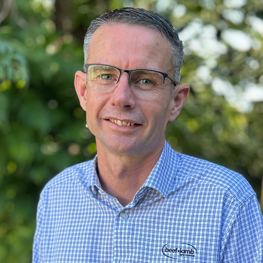 Portrait of Dan Brier, General Manager – Farming Excellence and Genetics at Beef + Lamb New Zealand.